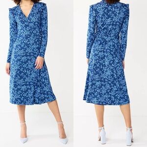 Draper James Wrap Midi Dress Floral